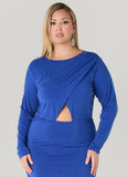 Studded Faux Wrap Bodycon Dress