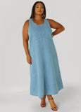 Plus Size Chambray Maxi Dress