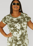 Tie Dyed Cotton T Shirt Dress