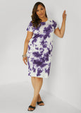 Tie Dyed Cotton T Shirt Dress