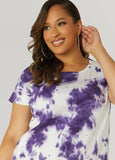 Tie Dyed Cotton T Shirt Dress