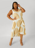 Belted Polka Dot Midi Dress