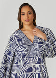 Shirred Printed Cotton Dress