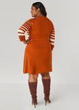 Striped A Line Sweater Dress