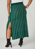 Striped Intarsia Sweater Skirt