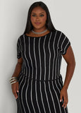 Plus Size Striped Intarsia Sweater