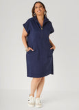 Quilted Zip Front Sneaker Dress