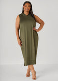 Hooded Maxi Cocoon Dress