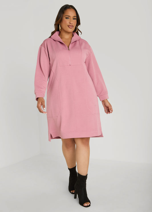 Athletic Knit Zipped Sneaker Dress