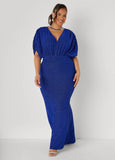 Hi Low Metallic Mermaid Gown