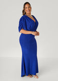 Hi Low Metallic Mermaid Gown