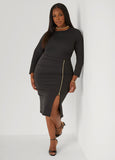 Zip Detailed Bodycon Dress