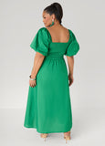Bubble Sleeved Maxi Dress