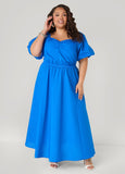 Bubble Sleeved Maxi Dress