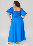 Bubble Sleeved Maxi Dress