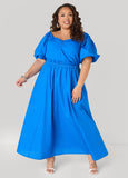 Bubble Sleeved Maxi Dress