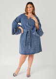 Striped Denim Shirtdress