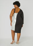 Asymmetric Sequined Blazer Dress