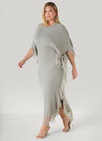 Fringed Maxi Sweater Dress