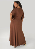 Embellished Gathered Maxi Dress