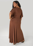 Embellished Gathered Maxi Dress