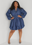 Chambray Bubble Dress
