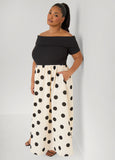 Off The Shoulder Polka Dot Dress