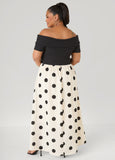 Off The Shoulder Polka Dot Dress