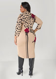 Rose And Leopard Sweater Dress