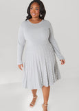 Faux Pearl A Line Sweater Dress