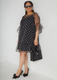 Flounced Polka Dot Dress