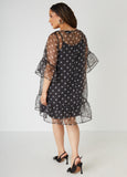 Flounced Polka Dot Dress