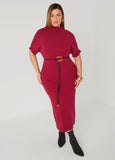 Belted Sweater Maxi Dress
