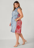 Bandana And Chambray Shirtdress