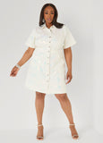 Sequined Denim Shirtdress