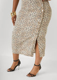 Tall Leopard Denim Midi Dress