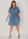 Stonewash Denim Cargo Dress
