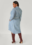 Houndstooth Denim Shirtdress