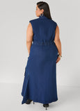 Denim Cargo Maxi Dress