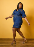 Plus Size Denim Dress Plus Size Trendy Sheath Jean Dress