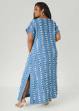 Distressed Denim Maxi Dress