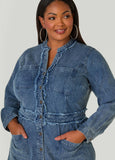 Frayed Denim Shirtdress