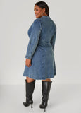 Frayed Denim Shirtdress