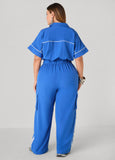 Striped Cargo Jumpsuit