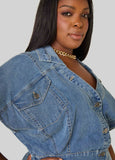 Tall Frayed Denim Wide Leg Jumpsuit