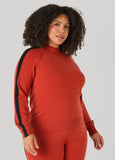 Striped Mock Neck Sweater