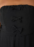 Strapless Bow Embellished Jumpsuit