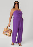 Strapless Bow Embellished Jumpsuit