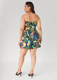 Strapless Printed Romper