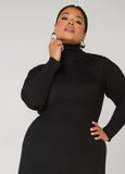 Ribbed Mini Sweater Dress